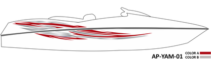AP-YAM-01 - Yamaha Series 2 Color Vinyl Boat Graphics Kit