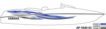 AP-YAM-01 - Yamaha Series 3 Color Vinyl Boat Graphics Kit