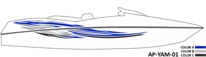 AP-YAM-01 - Yamaha Series 3 Color Vinyl Boat Graphics Kit