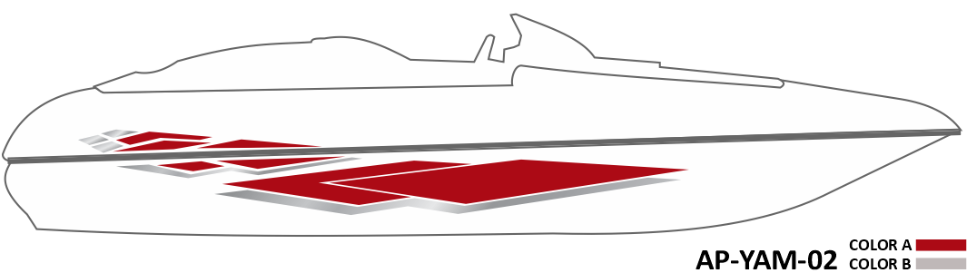 AP-YAM-02 - Yamaha Series 2 Color Vinyl Boat Graphics Kit