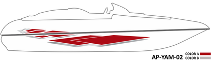 AP-YAM-02 - Yamaha Series 2 Color Vinyl Boat Graphics Kit