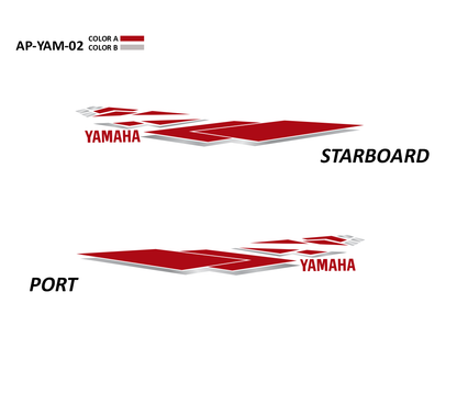 AP-YAM-02 - Yamaha Series 2 Color Vinyl Boat Graphics Kit