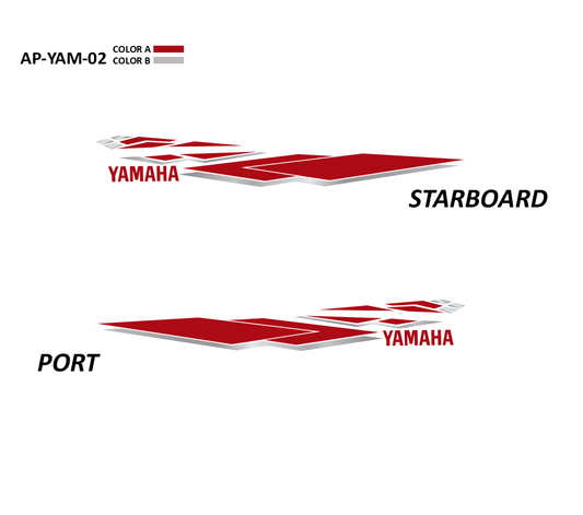 AP-YAM-02 - Yamaha Series 2 Color Vinyl Boat Graphics Kit