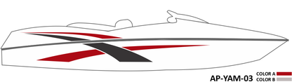 AP-YAM-03 - Yamaha Series 2 Color Vinyl Boat Graphics Kit