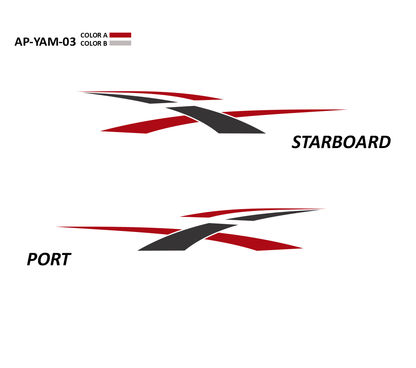 AP-YAM-03 - Yamaha Series 2 Color Vinyl Boat Graphics Kit