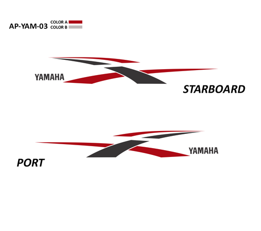 AP-YAM-03 - Yamaha Series 2 Color Vinyl Boat Graphics Kit