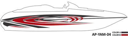 AP-YAM-04 - Yamaha Series 2 Color Vinyl Boat Graphics Kit