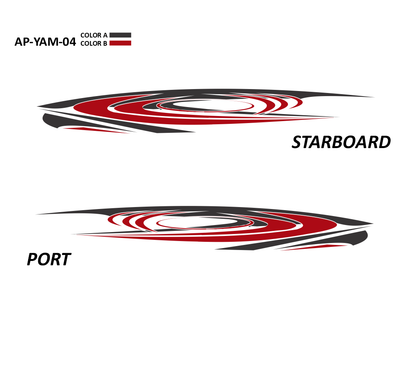 AP-YAM-04 - Yamaha Series 2 Color Vinyl Boat Graphics Kit