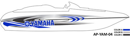 AP-YAM-04 - Yamaha Series 3 Color Vinyl Boat Graphics Kit