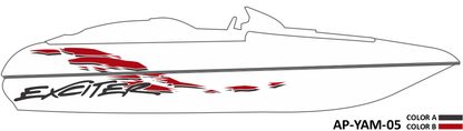 AP-YAM-05 - Yamaha Series 2 Color Vinyl Boat Graphics Kit