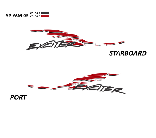 AP-YAM-05 - Yamaha Series 2 Color Vinyl Boat Graphics Kit