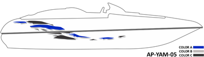 AP-YAM-05 - Yamaha Series 3 Color Vinyl Boat Graphics Kit