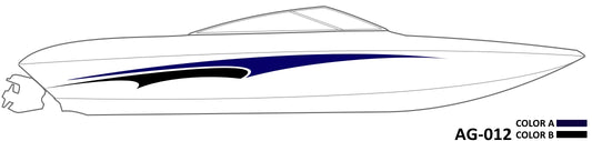 AG-012 - 2 Color Vinyl Boat Graphics Kit
