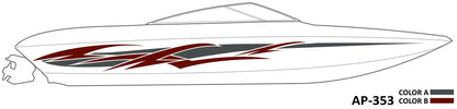 AP-353 - 2 Color Vinyl Boat Graphics Kit