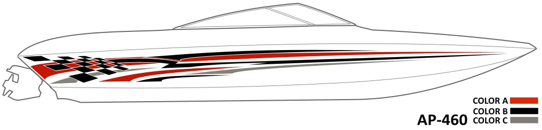 AP-460 - 3 Color Vinyl Boat Graphics Kit – Raceline Digital