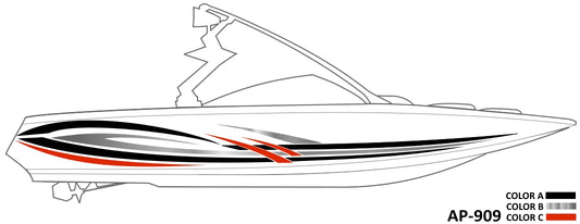 AP-909 - 3 Color Vinyl Boat Graphics Kit