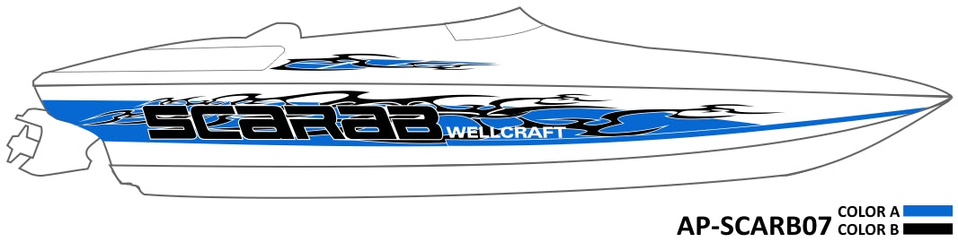 AP-SCARB07 - Scarab 2 Color Vinyl Boat Graphics Kit – Raceline Digital