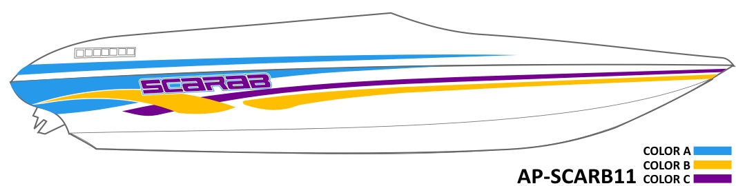 AP-SCARB11 - Scarab 3 Color Vinyl Boat Graphics Kit – Raceline Digital