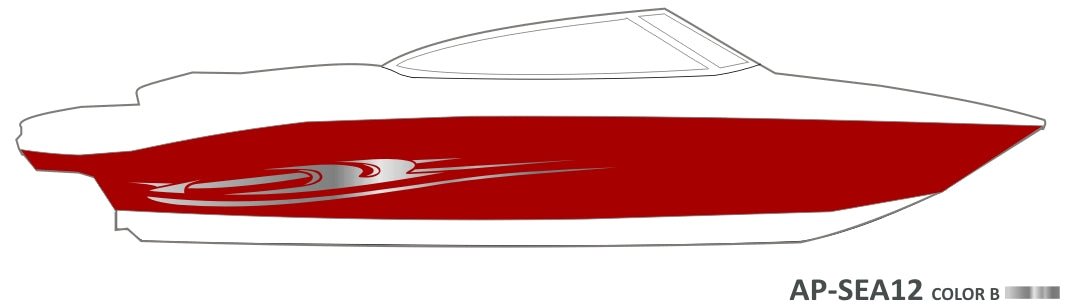 AP-SEA12 - Sea Ray 1 Color Vinyl Boat Graphics Kit