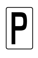 "P" Class Entry Marking Decal Set - 7" x 4.5" Square