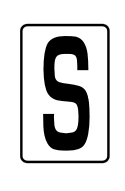 "S" Class Marking Decal Set - 7"x 4.5" Square